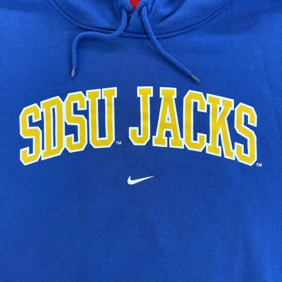 VTG 90s Nike SDSU Jacks Hoodie South Dakota State University Mens 3XL Sweatshirt - Picture 2 of 8
